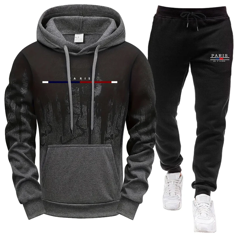Winter Clothing Men - Men's Set/Hoodie/Pants Autumn Winter Hooded Sweatshirt