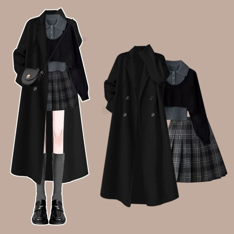 Winter Clothing Women Sale - Women's Korean Autumn Winter Graceful Black