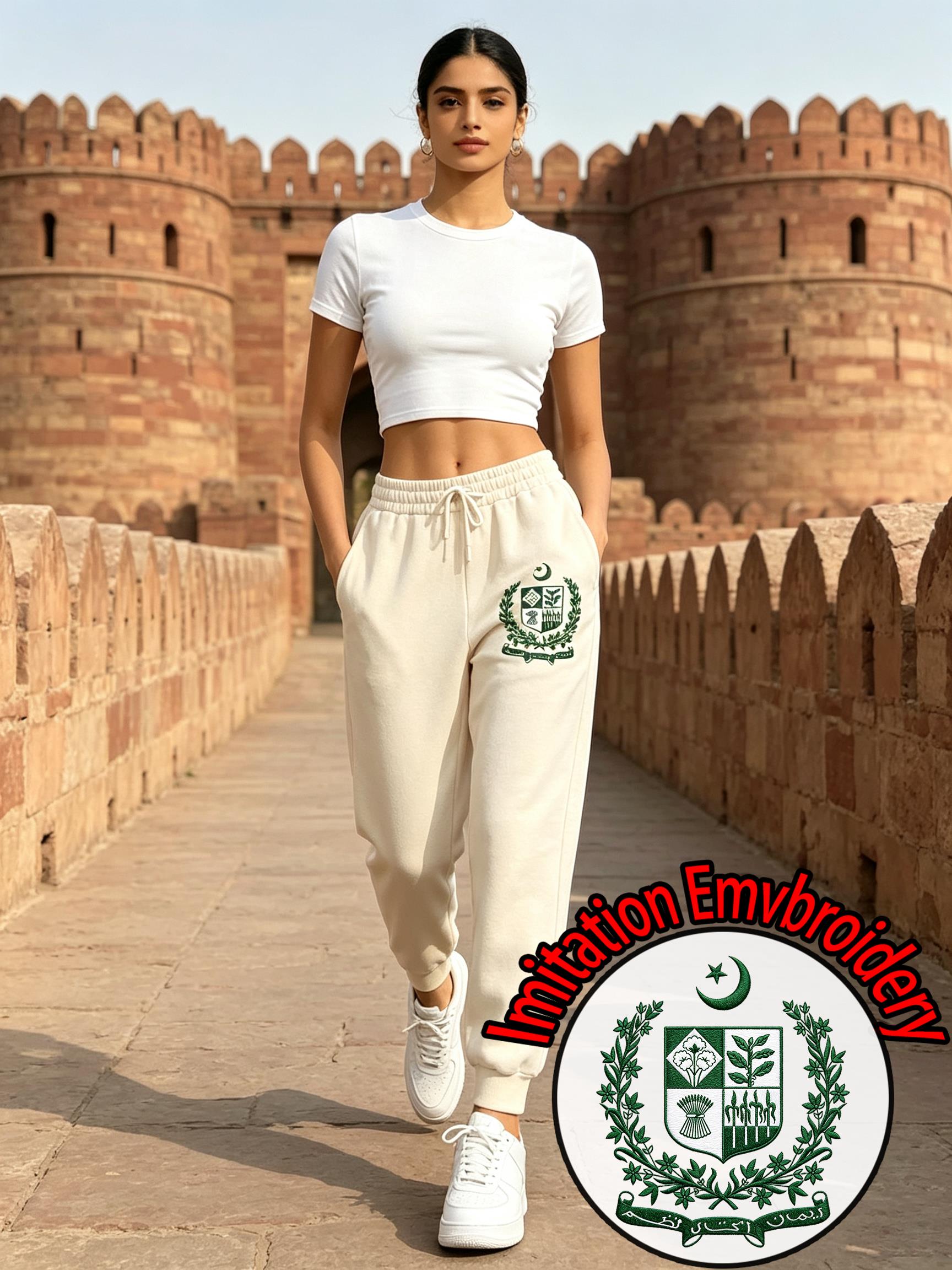 Winter Clothing Women Pakistan - Pakistan Imitation Embroidery Print Jogging Pants