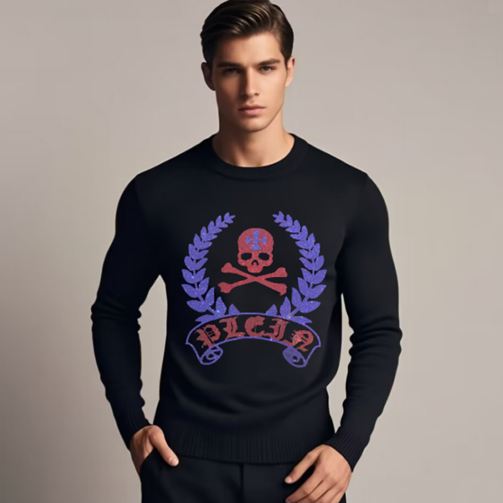 Men's Skull Head Sweatershirts - огляд і ціна Winter Clothing English