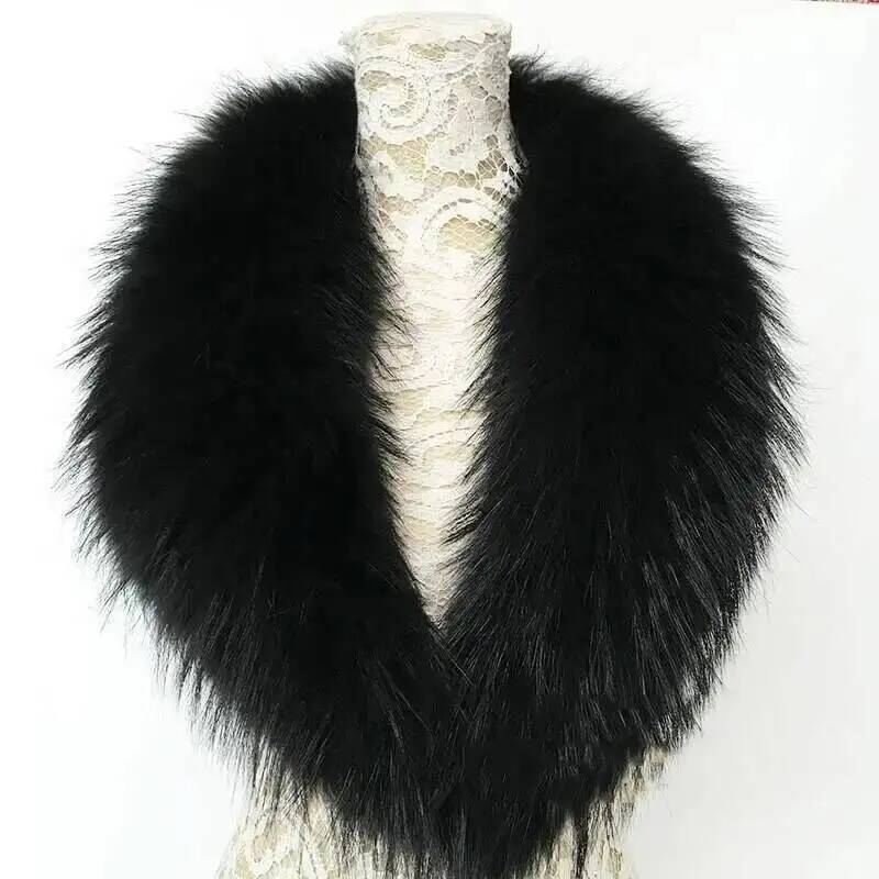 Natural Raccoon Fur Collar Rea - огляд і ціна Winter Clothing Women Sale