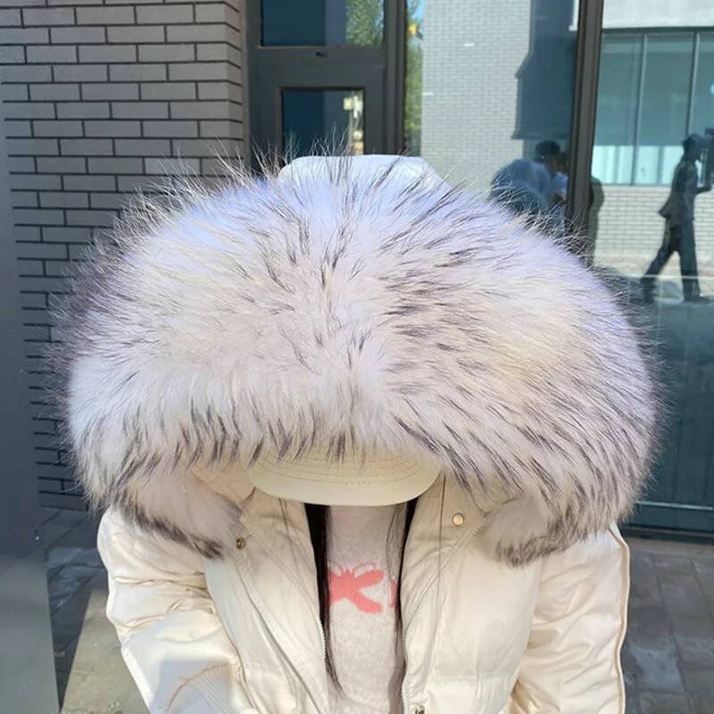 Raccoon Fur Collars For Jacket - огляд і ціна Winter Clothing Women Sale