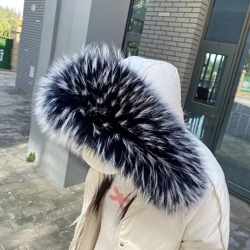 Raccoon Fur Collars For Jacket - огляд і ціна Winter Clothing Women Sale