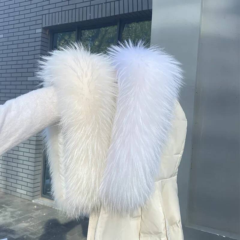 Raccoon Fur Collars For Jacket - огляд і ціна Winter Clothing Women Sale