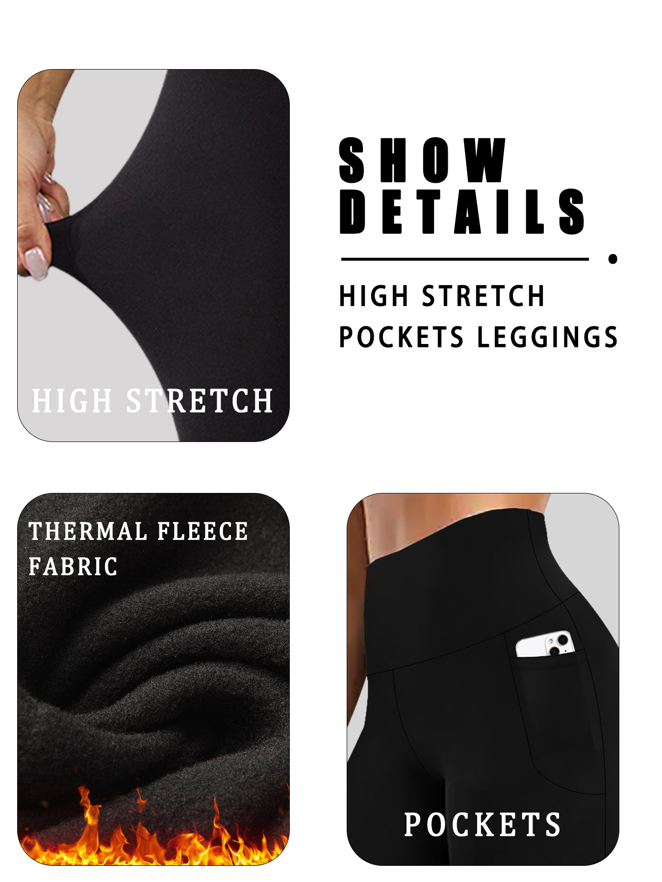 Womens Thermal Fleece Lined Hi - огляд і ціна Winter Yoga Clothing