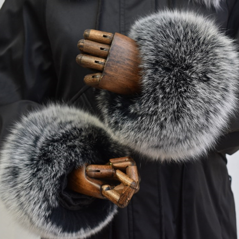 Fox Fur Cuffs For Women Whole  - огляд і ціна Winter Clothing Women Sale