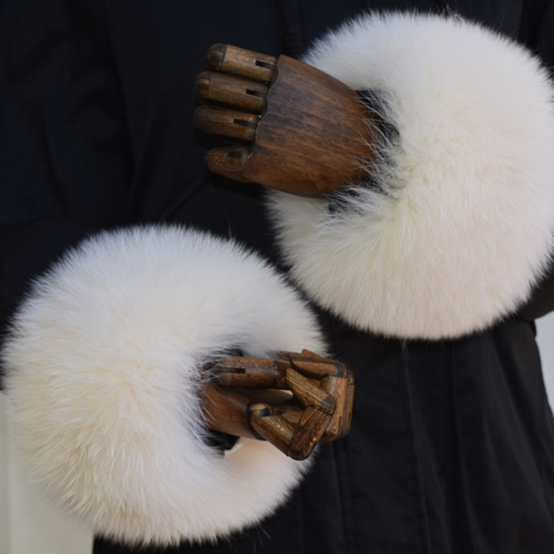 Fox Fur Cuffs For Women Whole  - огляд і ціна Winter Clothing Women Sale