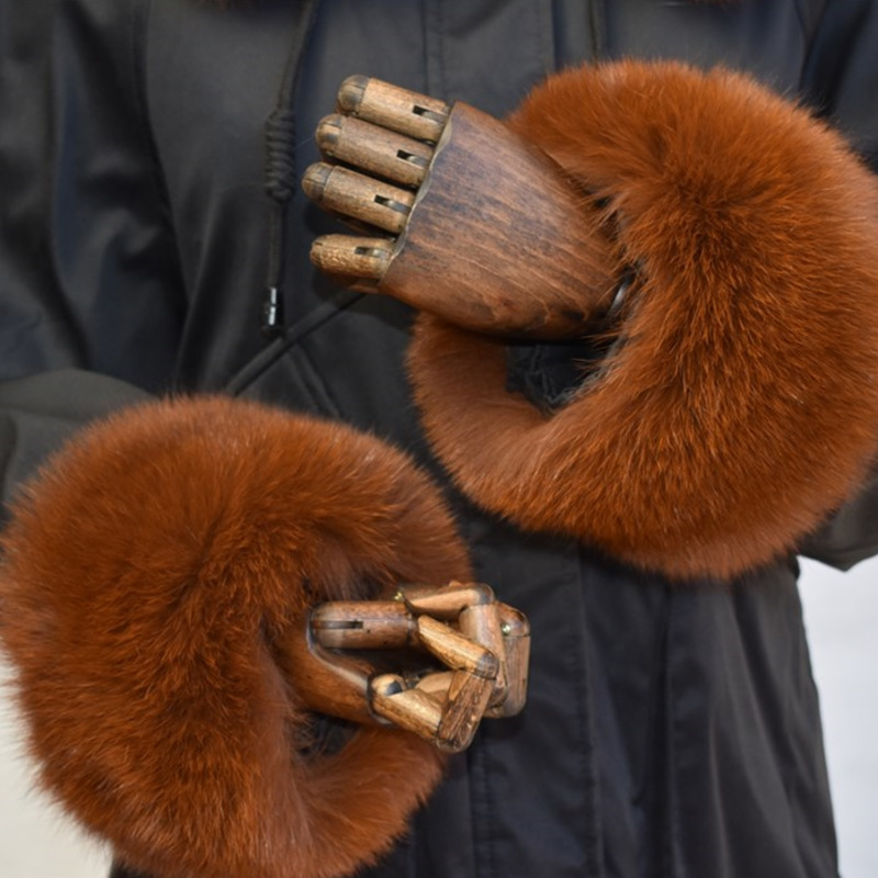 Fox Fur Cuffs For Women Whole  - огляд і ціна Winter Clothing Women Sale