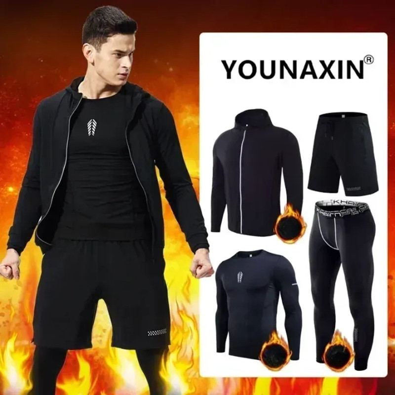 4-piece Men's Fitness Clothing - огляд і ціна Winter Yoga Clothing