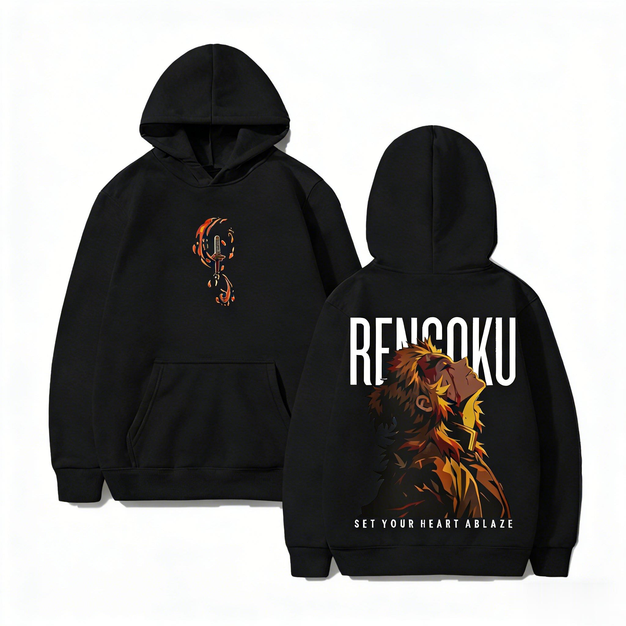 Demon Slayer Rengoku Hoodie An - огляд і ціна Winter Clothing Japan
