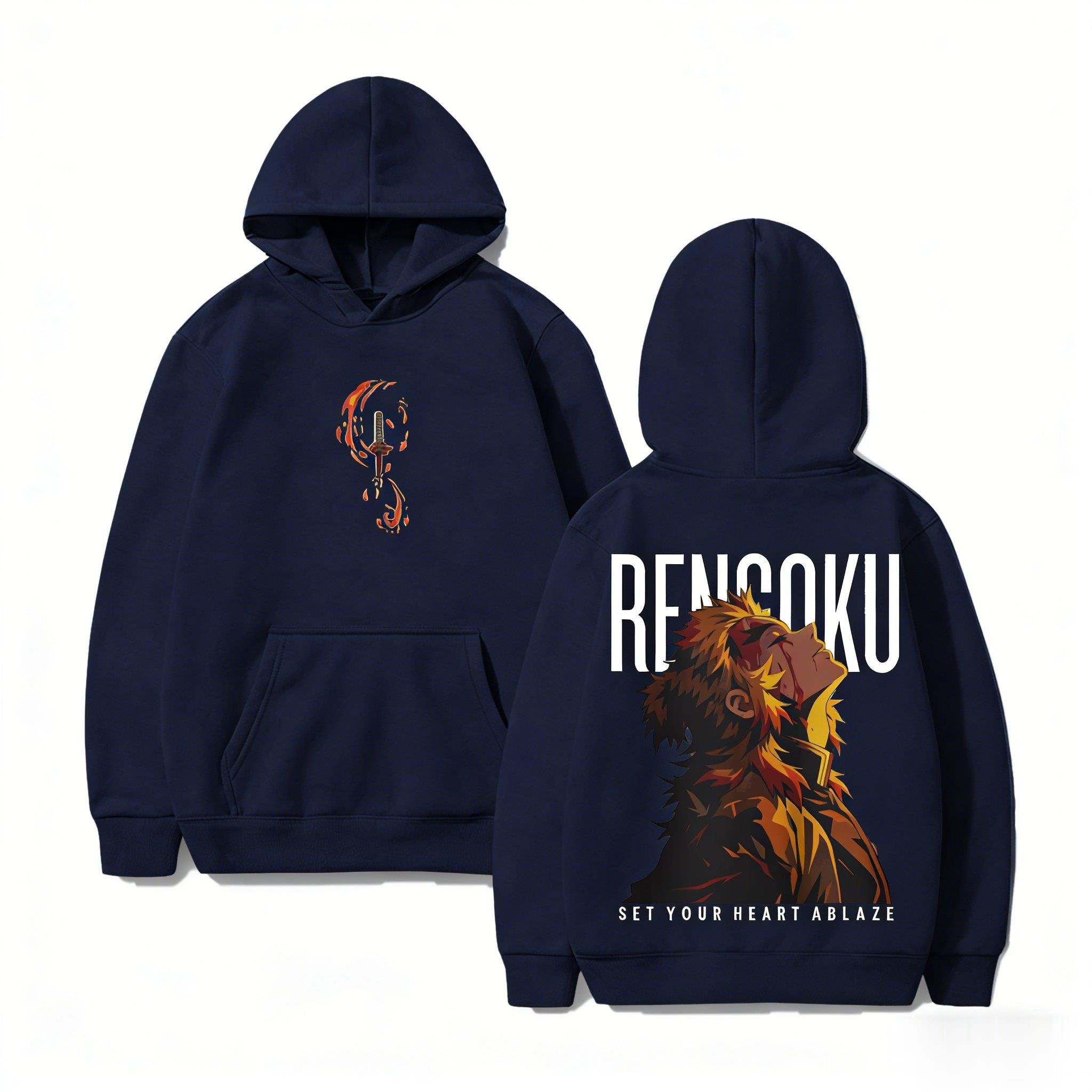 Demon Slayer Rengoku Hoodie An - огляд і ціна Winter Clothing Japan