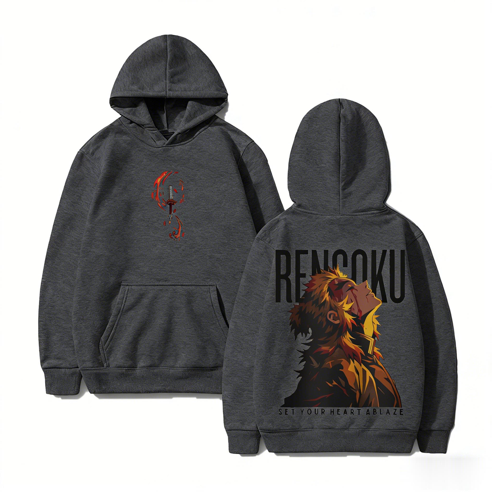 Demon Slayer Rengoku Hoodie An - огляд і ціна Winter Clothing Japan