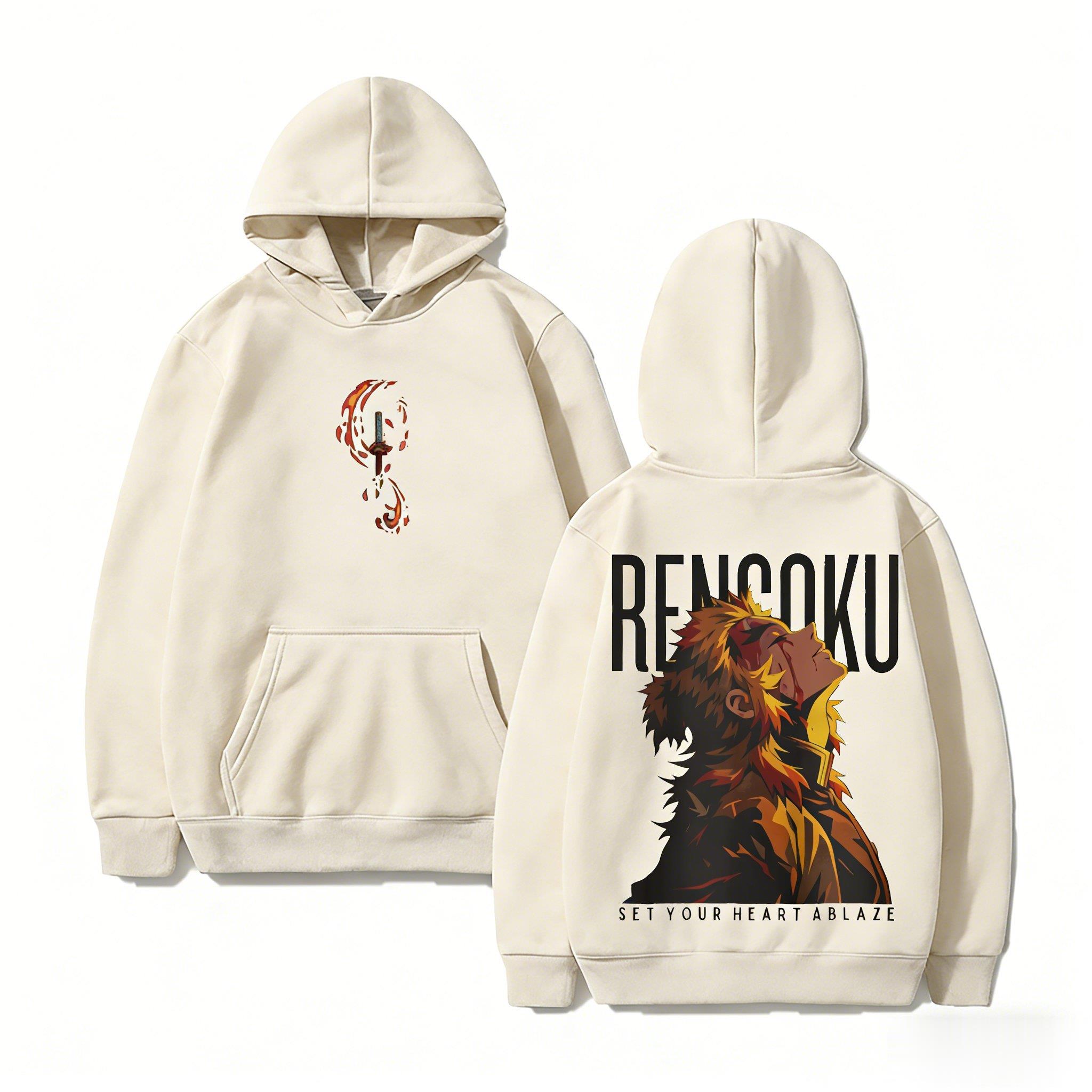 Demon Slayer Rengoku Hoodie An - огляд і ціна Winter Clothing Japan