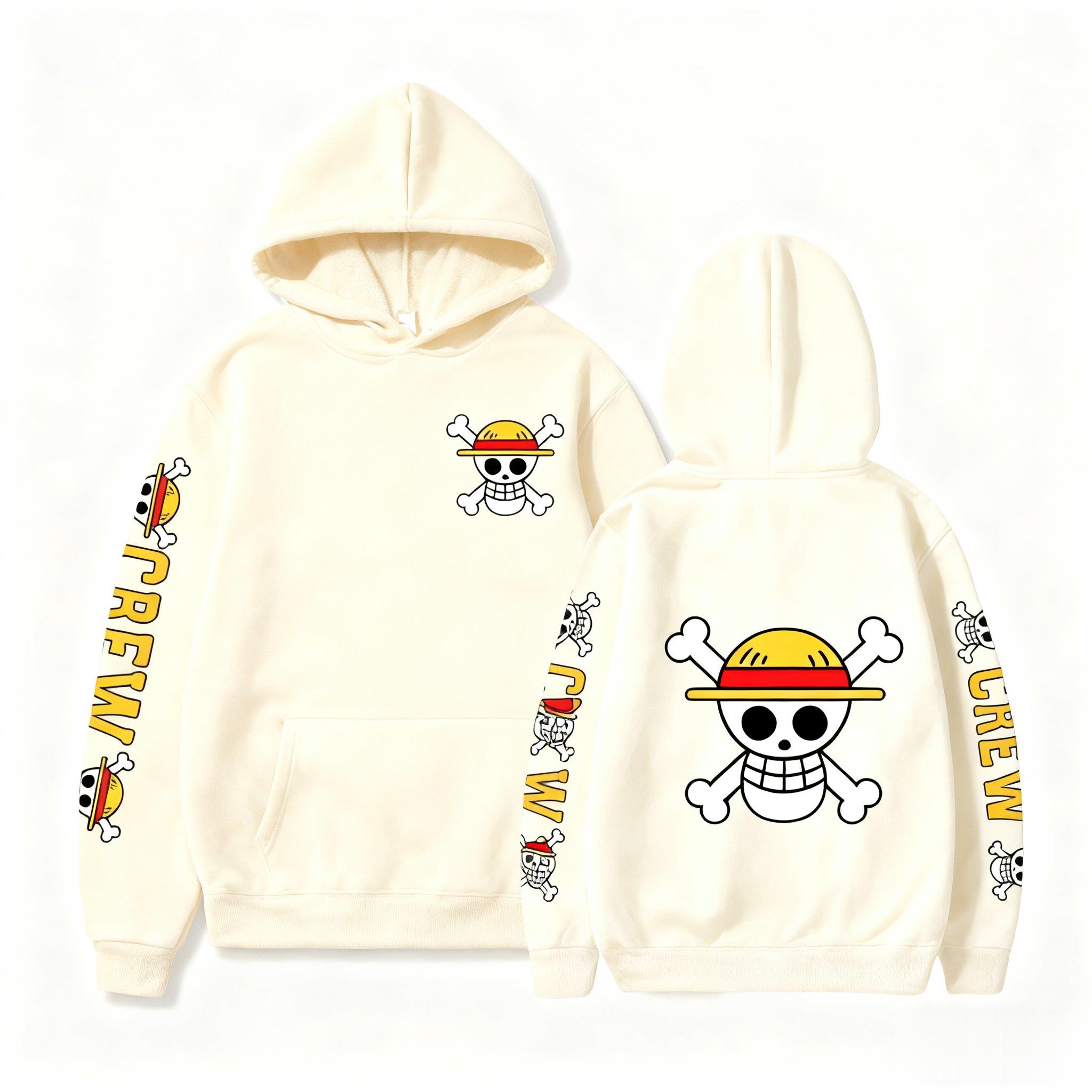 One Piece Skull Print Hoodie M - огляд і ціна Winter Clothing Japan