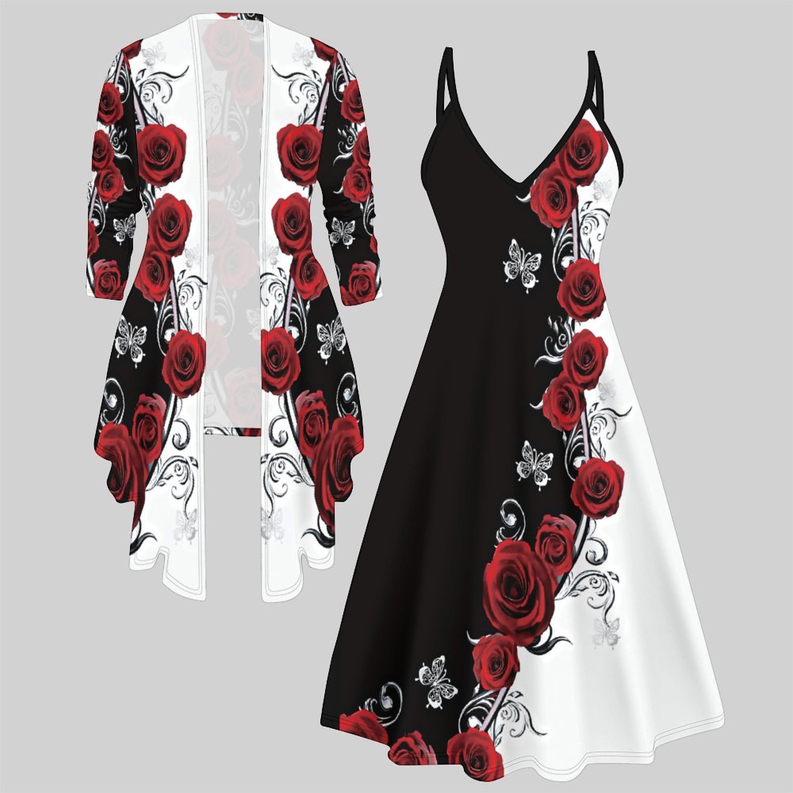 Print Two Piece Set Women Midi - огляд і ціна Winter Clothing Ladies