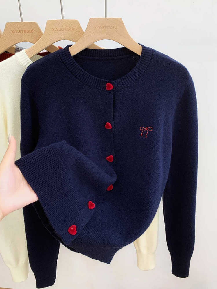 Bow Embroidery Knitted Cardiga - огляд і ціна Winter Clothing Trends 2026
